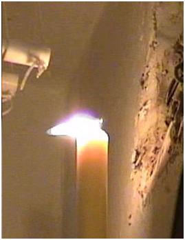 Проверка вытяжки при помощи свечи